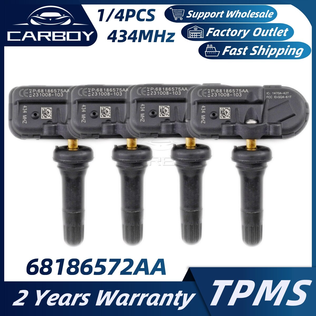 68186572 AA 68249197 AA TPMS    з  434MHz RAM 1500 2500 3500 Jeep Cherokee 2014 2015 2016